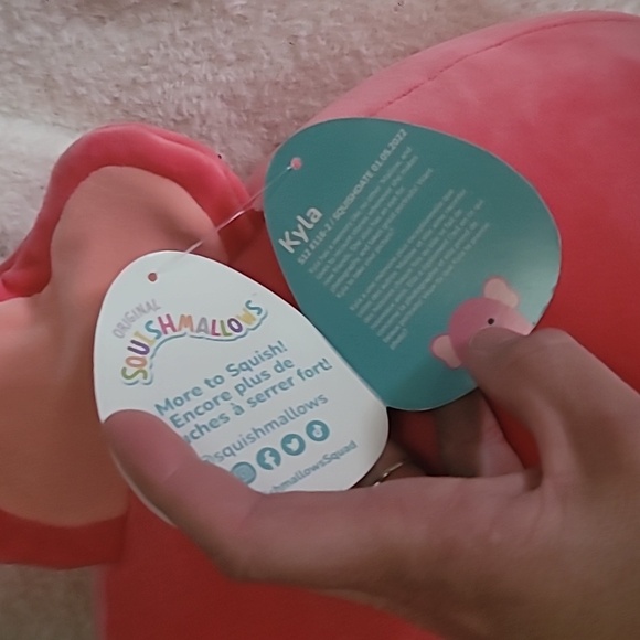 KYLA 🐘 UK Exclusive Pink Elephant Original Squishmallow by Kelly Toy ☆》NWT《☆ - Picture 4 of 4
